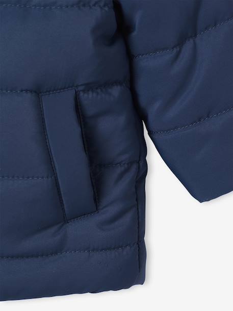 Reversible Hooded Lightweight Jacket for Girls navy blue 