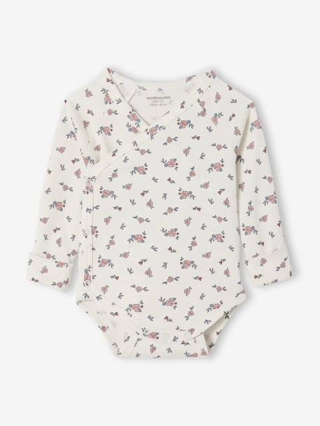 Pack of 3 Size-Adaptable Bodysuits for Babies rose 