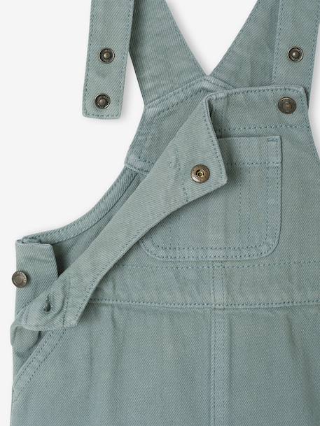 Dungarees in Pigment Dye Twill for Babies green 