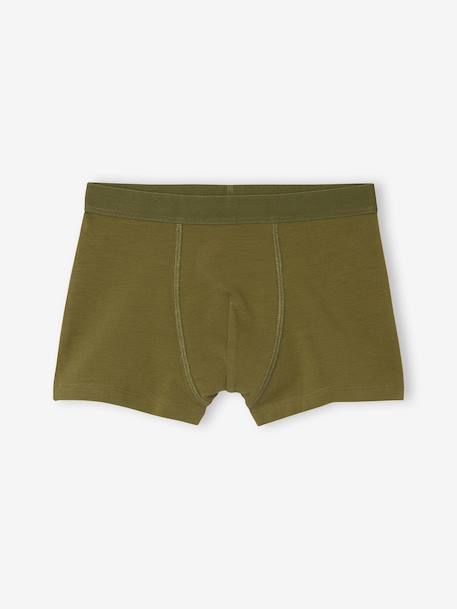 Pack of 5 Plain & Striped Boxer Shorts for Boys multicoloured 