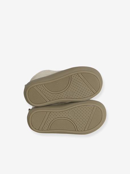 Soft Leather Ankle Boots for Baby Girls, Designed for Crawling Gold 