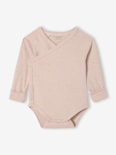 Pack of 3 Size-Adaptable Bodysuits for Babies rose 