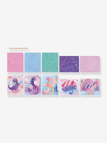 Artissimo - Scratch card - Cute Dragons, SYCOMORE multicoloured 