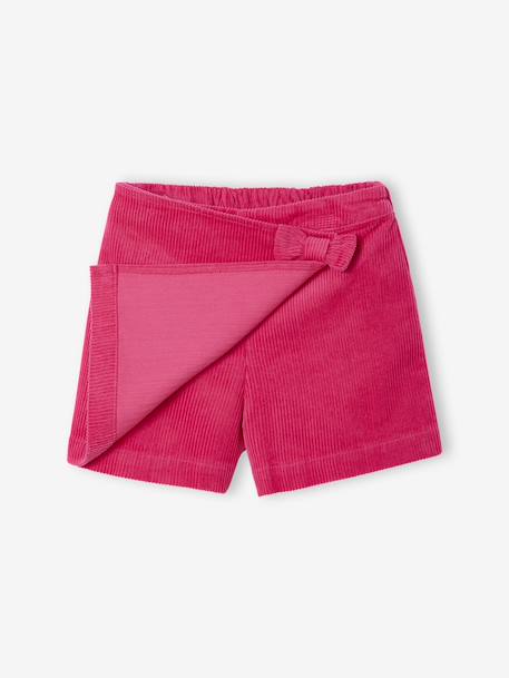 Girl's velvet skort fuchsia 