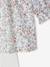 Newborn Set: Flower Print Dress + Tights ecru 
