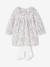 Newborn Set: Flower Print Dress + Tights ecru 