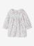 Newborn Set: Flower Print Dress + Tights ecru 