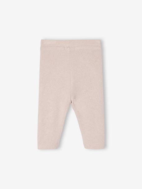 Knitted Trousers for Newborns mauve 