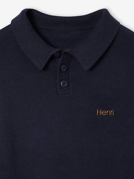 Plain Polo-Neck Jumper night blue 