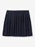Girl's knitted pleated skirt CYRILLUS navy blue 