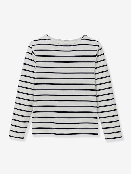 Organic cotton striped t-shirt for boys CYRILLUS blue 