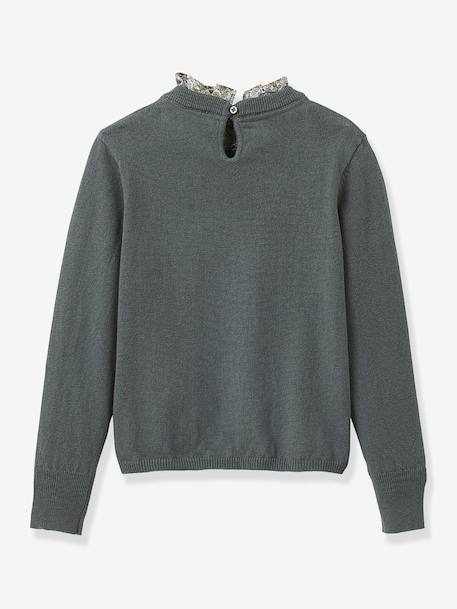Jumper with Liberty Fabric Collar for Girls, CYRILLUS 6719 