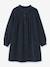 Girl's corded velvet shirt dress CYRILLUS blue 