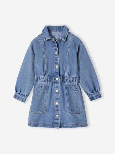 Denim Dress for Girls medium blue 