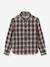 Boy's CYRILLUS brushed cotton shirt chequered red 