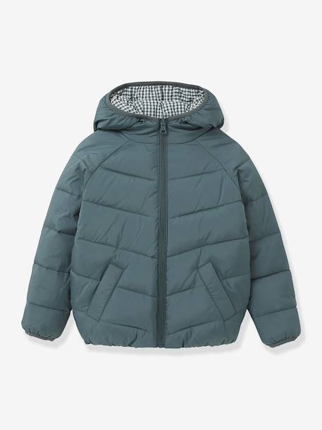 Reversible Lightweight Jacket for Girls, CYRILLUS green 