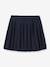 Girl's knitted pleated skirt CYRILLUS navy blue 