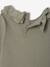 Long-sleeved T-shirt for babies with English embroidery ruffled collar khaki 