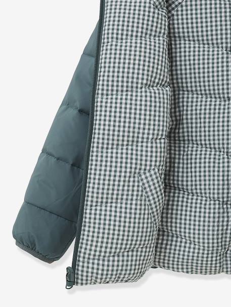 Reversible Lightweight Jacket for Girls, CYRILLUS green 