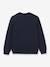 Girl's cardigan in organic cotton fleece CYRILLUS navy blue 