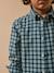 Boy's CYRILLUS brushed cotton shirt blue 