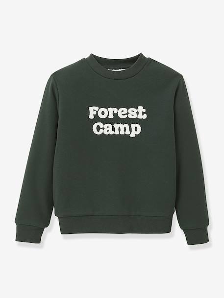 Sherpa-Lined Sweatshirt for Boys, CYRILLUS green 