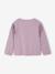 Long-Sleeved Fringed T-Shirt for Girls mauve 