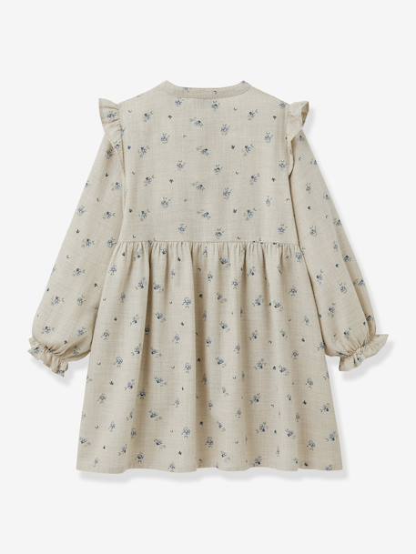 Dress with Margotine print for girls by CYRILLUS rose 