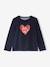 Pack of 2 Heart Print Velour Pyjamas for Girls ecru 