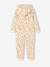 Sherpa leopard print pyjama jumpsuit for girls beige 