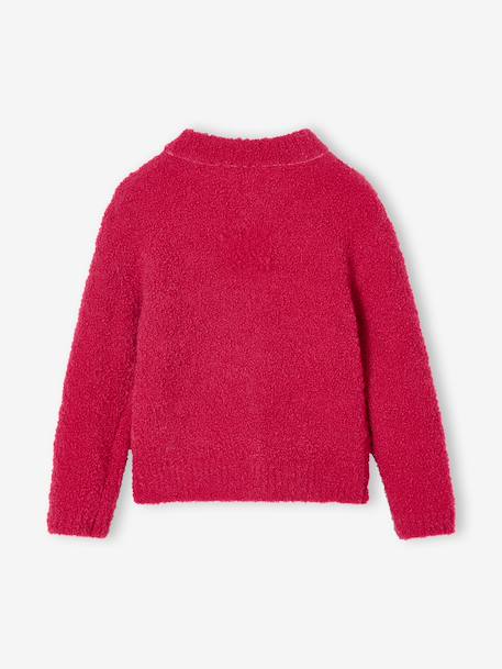 Bouclé Cardigan for Girls fuchsia 