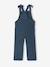 Wide-Leg Fleece-Effect Corduroy Dungarees for Girls fir green+mauve 