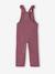 Wide-Leg Fleece-Effect Corduroy Dungarees for Girls fir green+mauve 