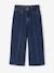 Wide Leg Jeans with Front Seam for Girls medium blue 