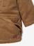 Corduroy coat for babies with faux fur lining caramel 