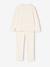 Pack of 2 Heart Print Velour Pyjamas for Girls ecru 