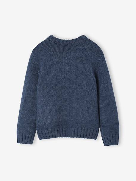 Cable Knit Jumper for Boys deep blue 