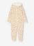 Sherpa leopard print pyjama jumpsuit for girls beige 
