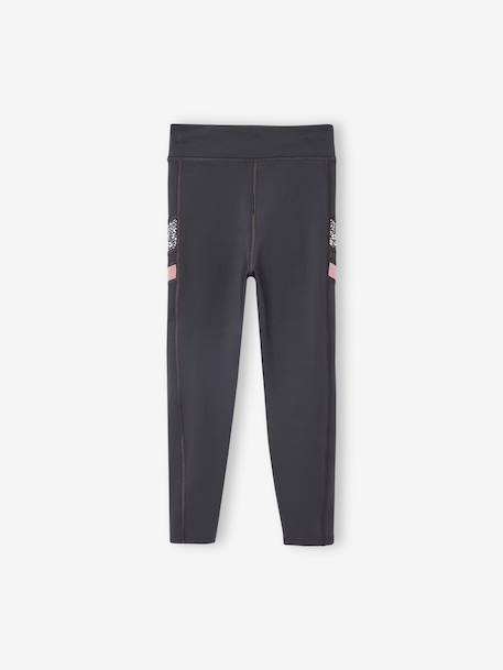 Technical Sports Leggings with Side Stripes anthracite 