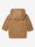 Corduroy coat for babies with faux fur lining caramel 