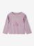 Long-Sleeved Fringed T-Shirt for Girls mauve 