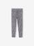 Girls' printed technical sportswear leggings anthracite+old rose 