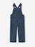 Wide-Leg Fleece-Effect Corduroy Dungarees for Girls fir green+mauve 