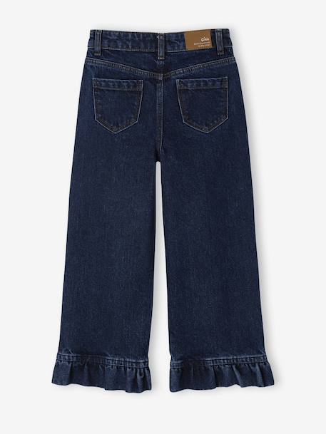 Wide-Leg Jeans with Frills, for Girls deep blue 