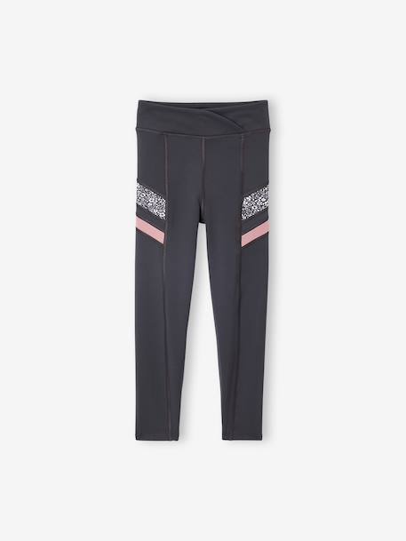 Technical Sports Leggings with Side Stripes anthracite 