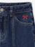 Wide Leg Jeans with Front Seam for Girls medium blue 