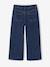 Wide Leg Jeans with Front Seam for Girls medium blue 