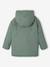 Raincoat with Hood & Sherpa Lining for Boys night blue+sage green 