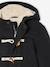 Woollen Duffle Coat with Sherpa Lining for Boys marl grey+navy blue 