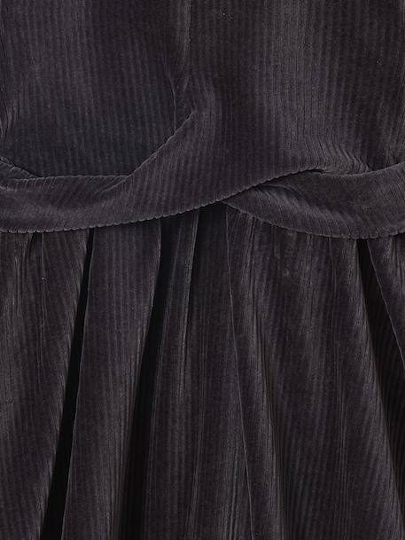 Fancy Corduroy Dress for Girls anthracite 